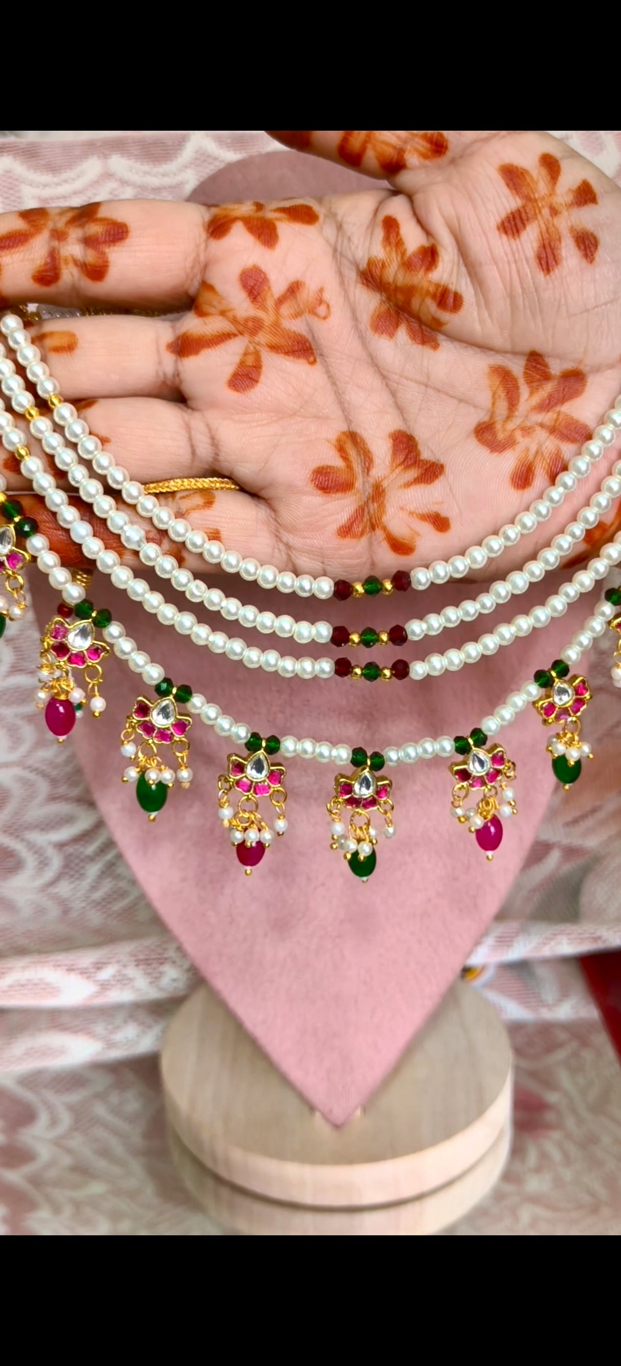 Original Pachi Kundan Necklace Set With Earrings