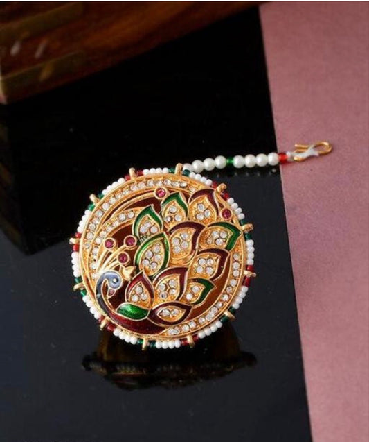 Meenakari Peacock Rajputi Borla