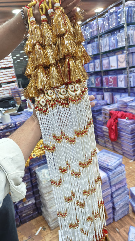White Moti Rajputi Baju Loom