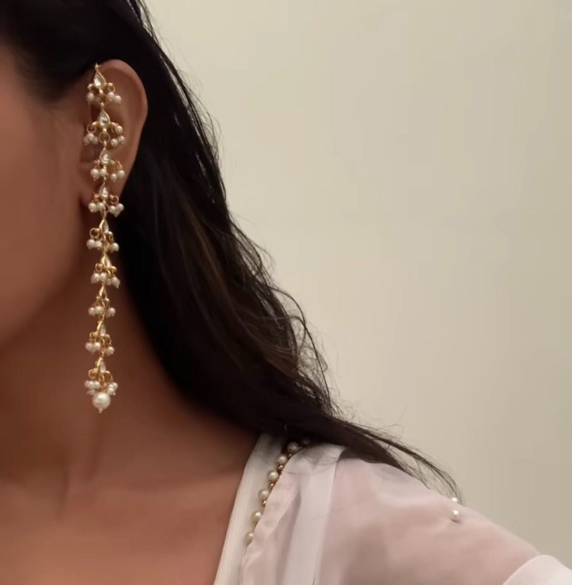 Makkhi Kundan Earrings for Girls and Women