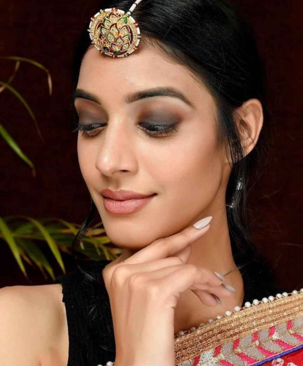 Meenakari Peacock Rajputi Borla
