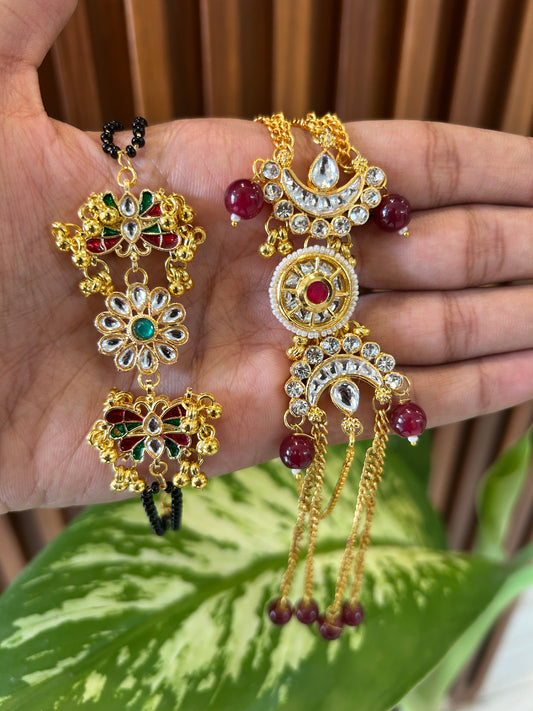 Kundan Rakhi Combo For Girls