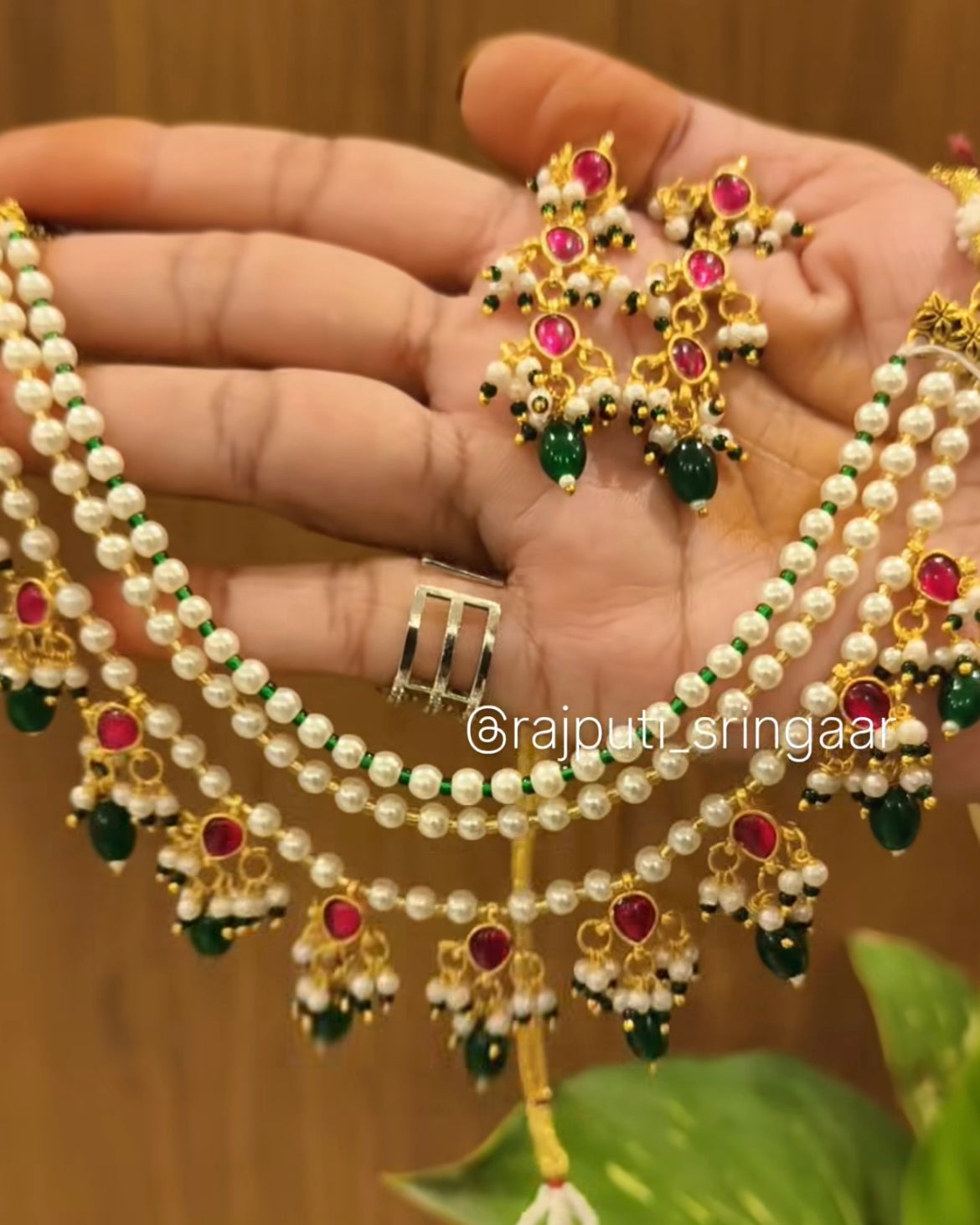 Pachi Kundan Necklace Set With Earrings 💕
