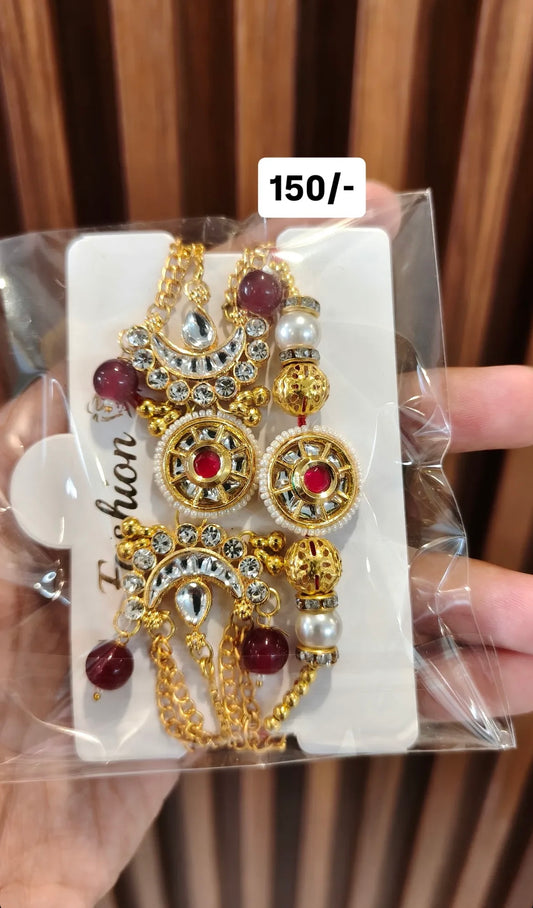 Kundan Rakhi Set