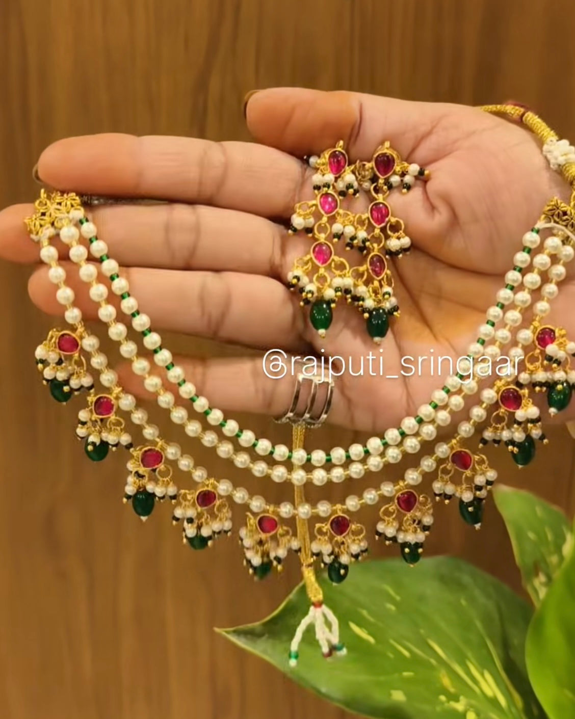 Pachi Kundan Necklace Set With Earrings 💕