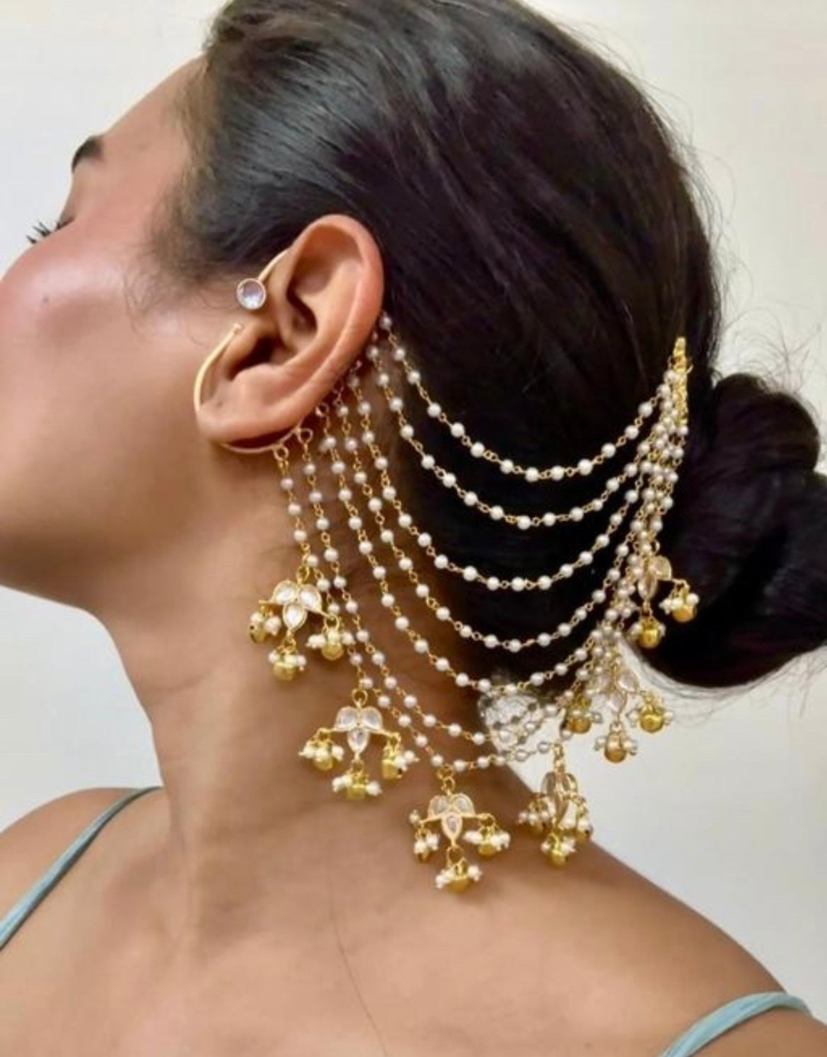 Tara Earrings With Pearl Stings 🔆🪷
