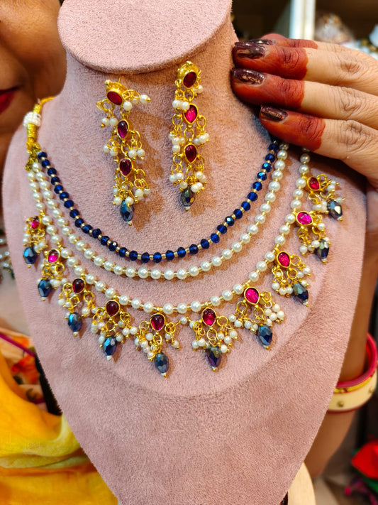 Pachi Kundan Necklace Set