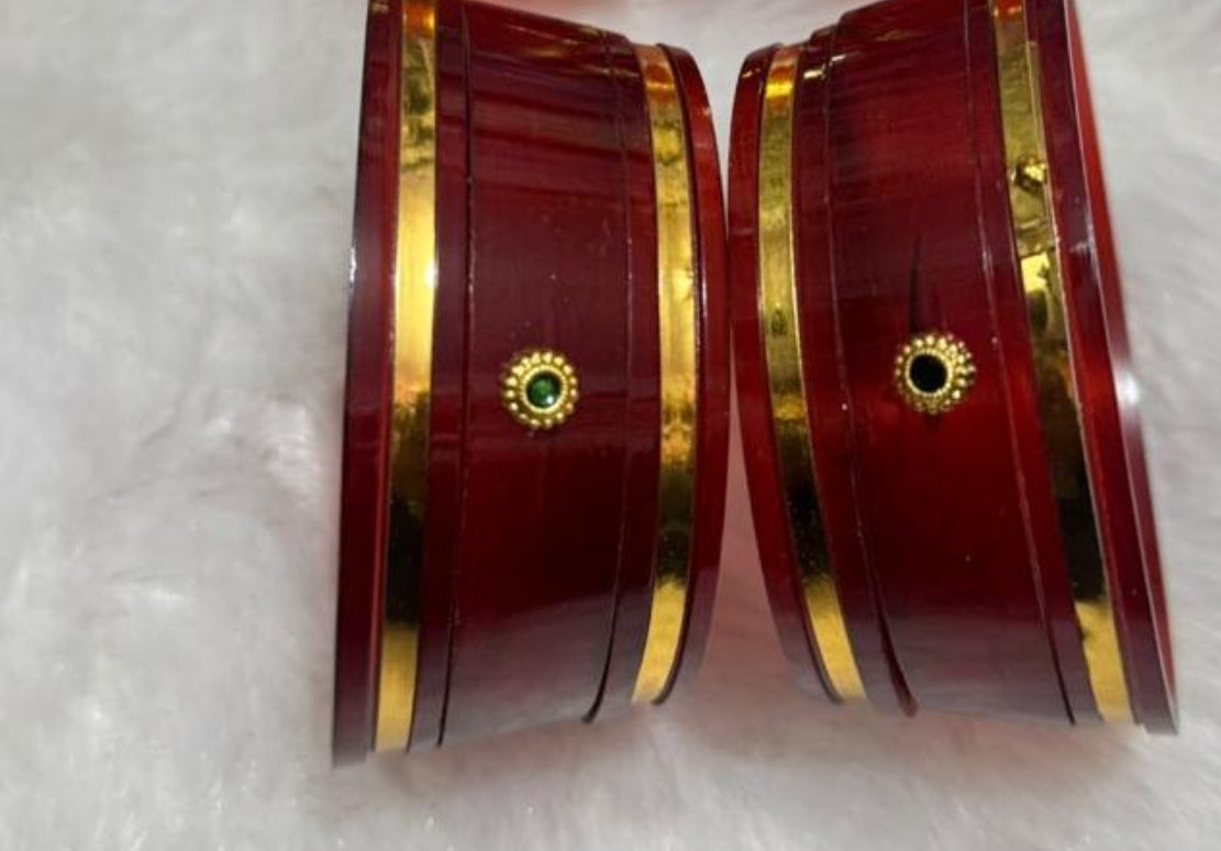 Maroon Jelly Dhalu Bangles