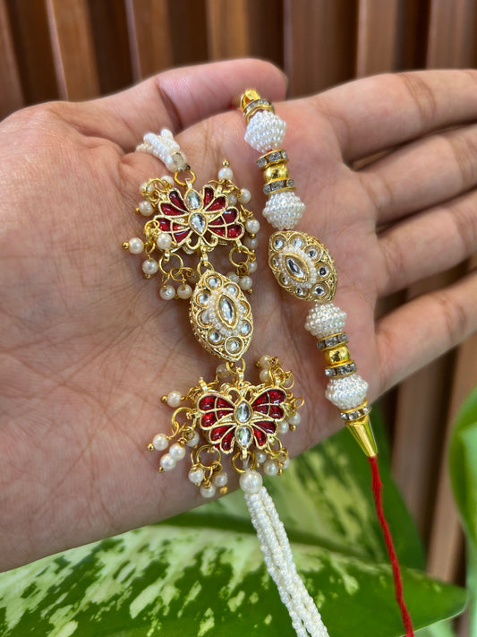 Kundan Rakhi Set 🪷🪞