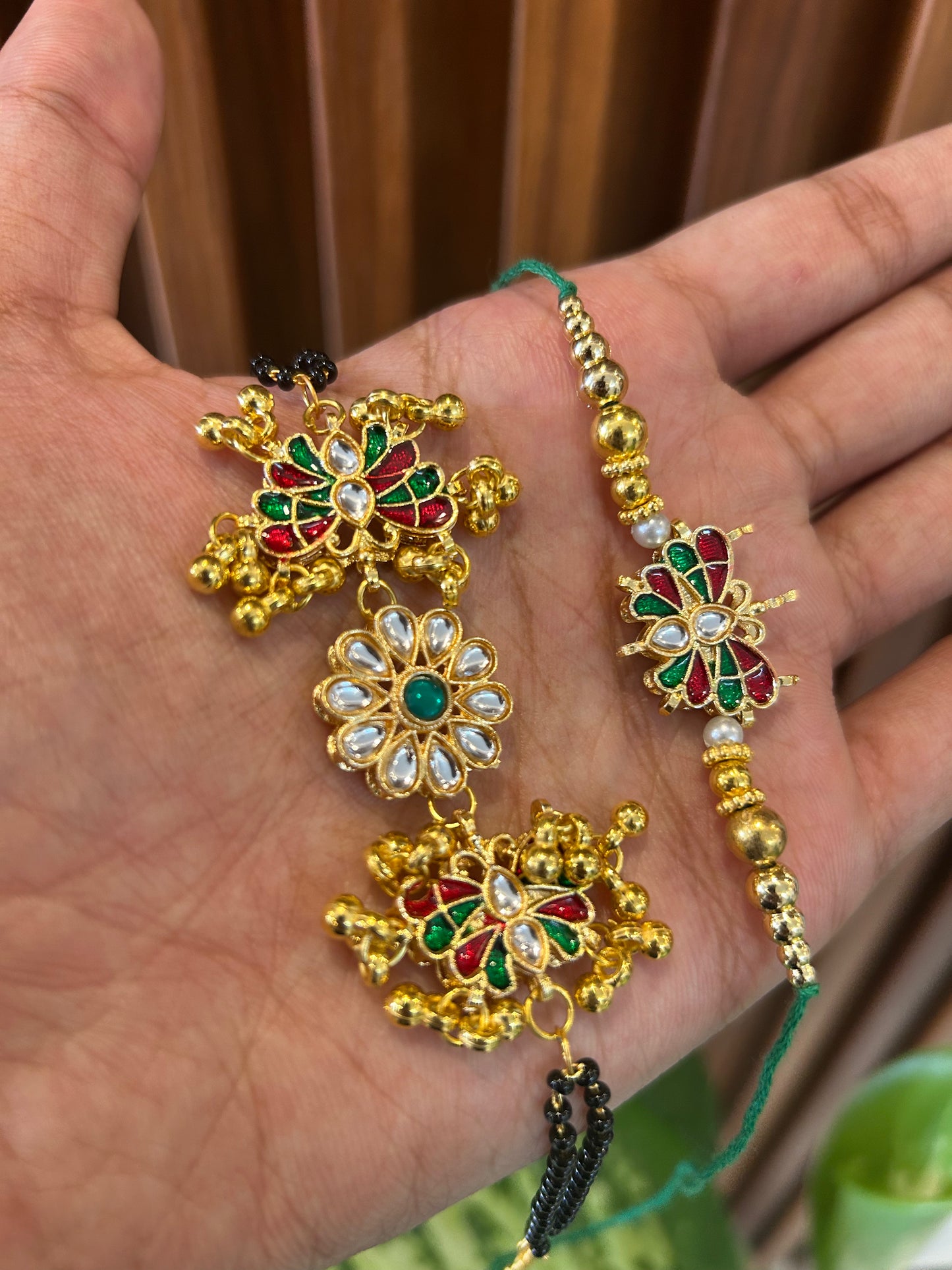 Butterfly Kundan Rakhi Set 🪷🪞