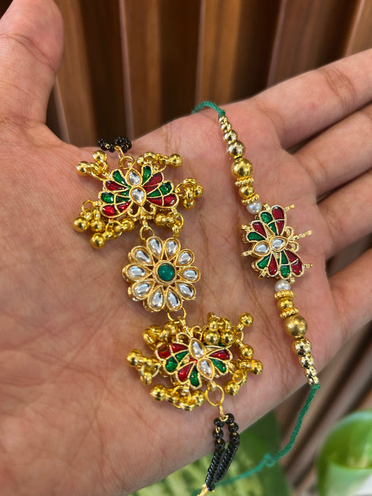 Butterfly Kundan Rakhi Set 🪷🪞