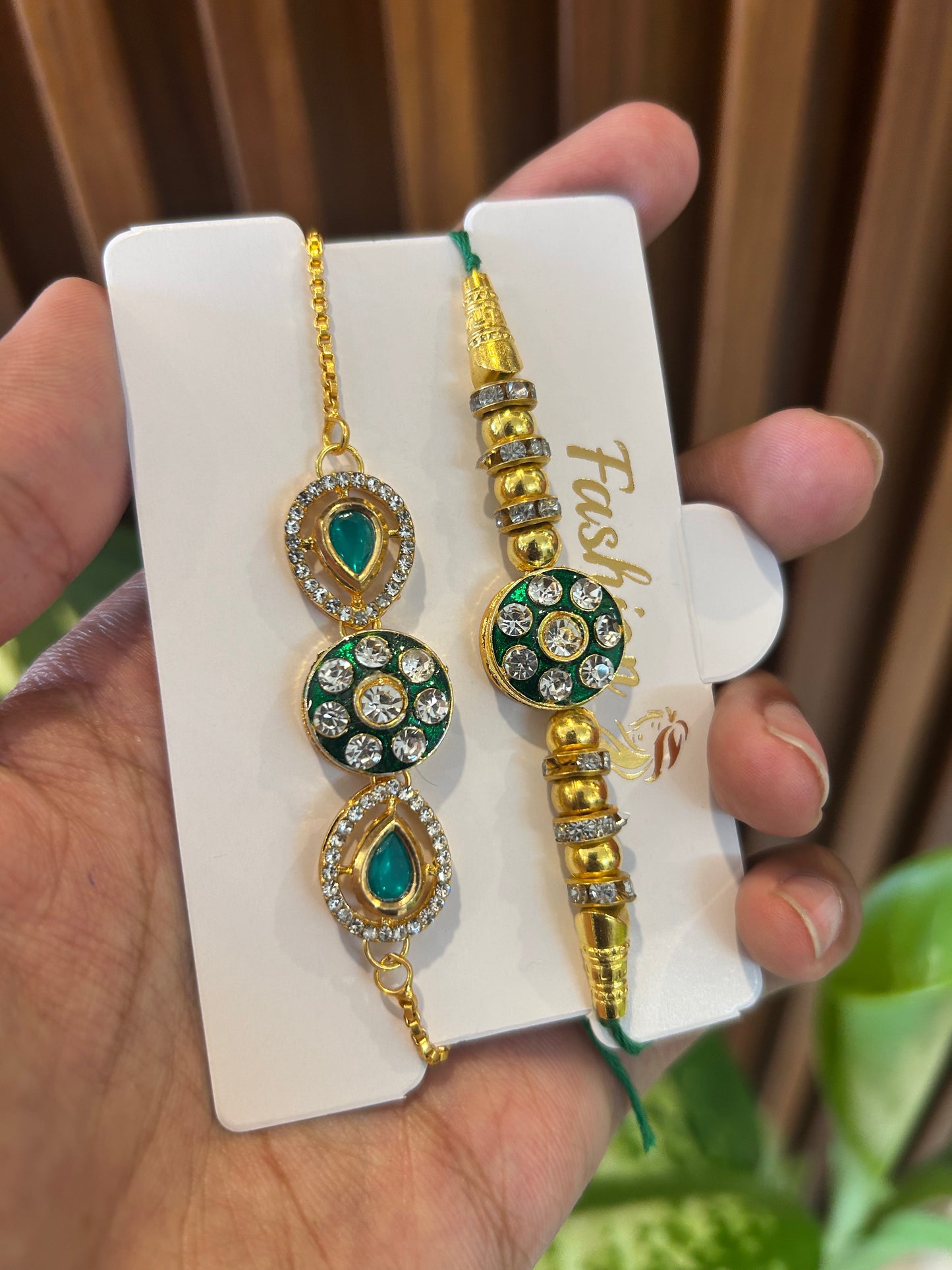 Kundan Rakhi Set 🪷🪞