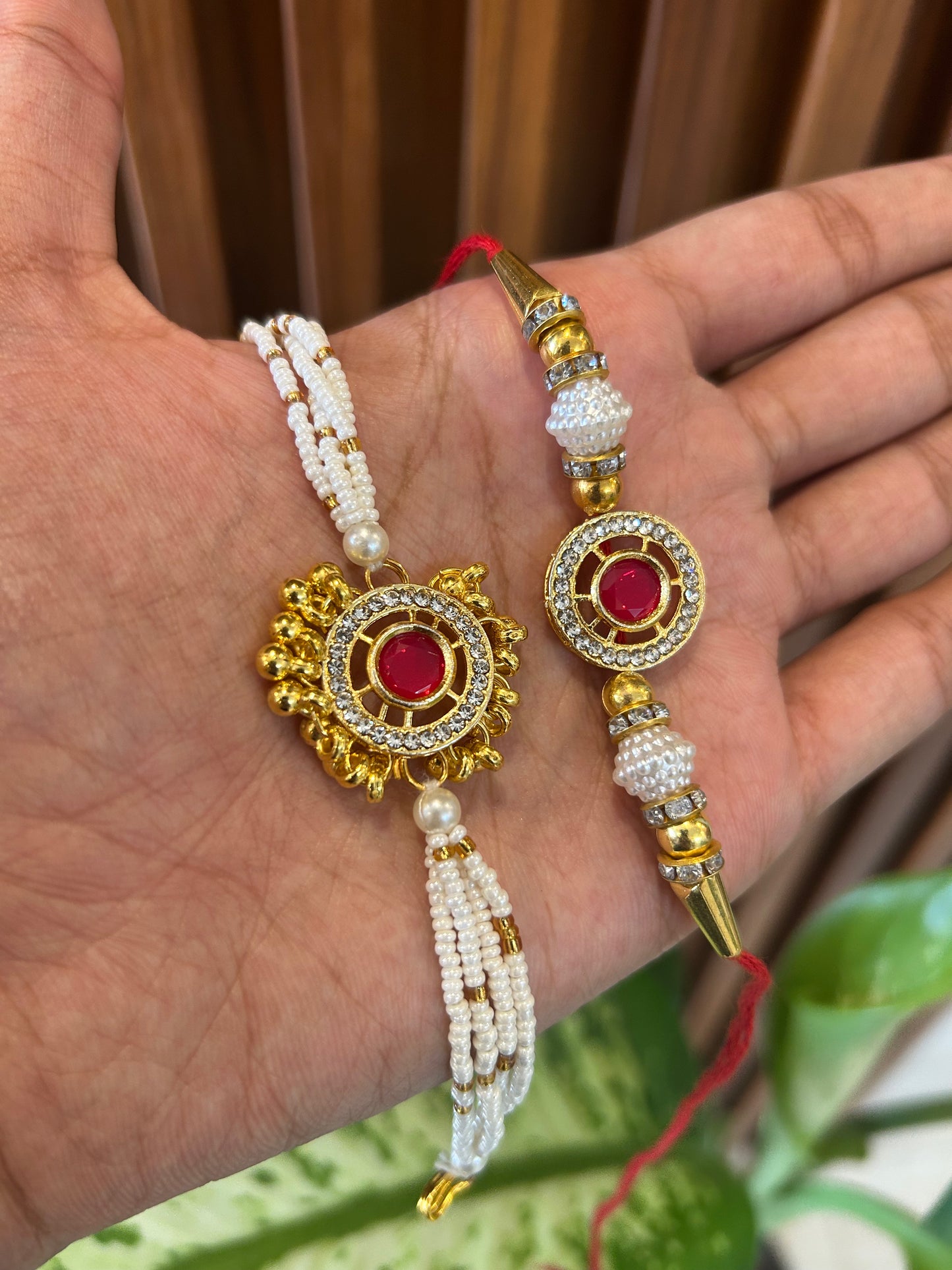 Ethnic Kundan Rakhi Set 🪷🪞