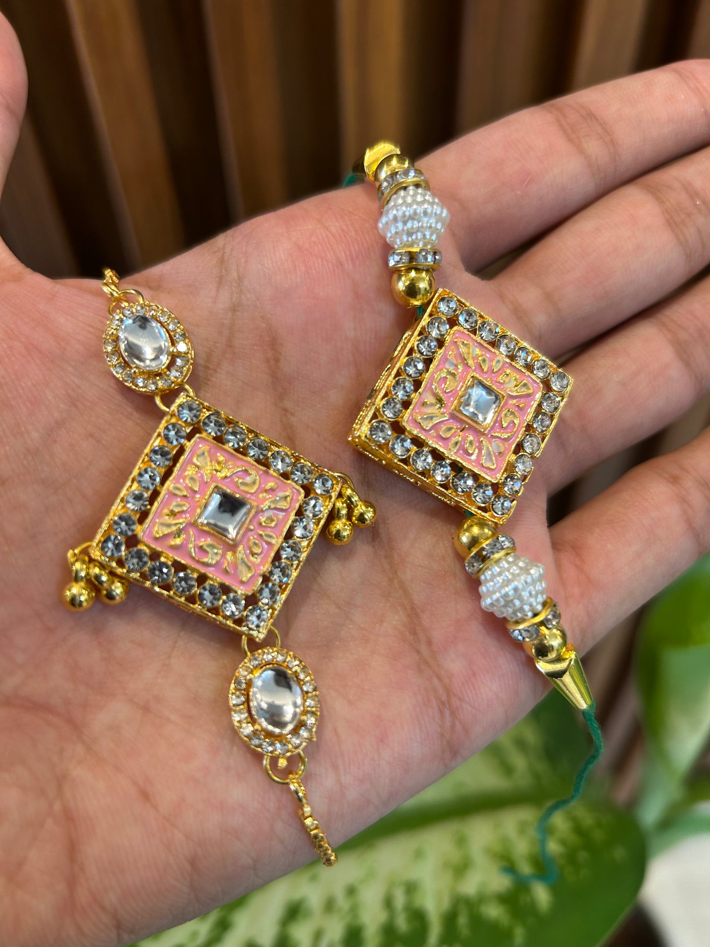 Enamelled Kundan Rakhi Set ✨