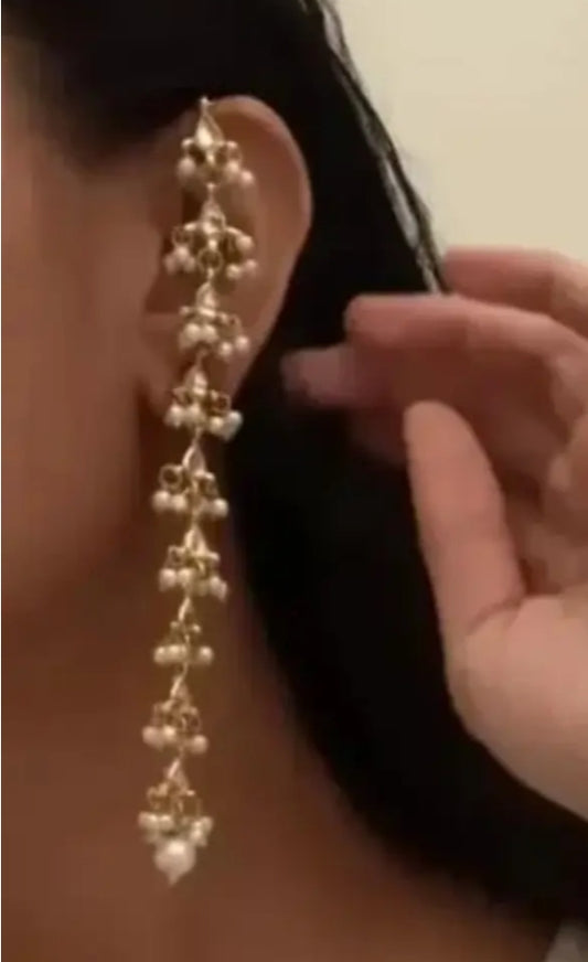 Kundan long earrings