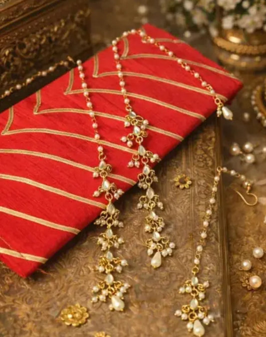 Kundan long earrings