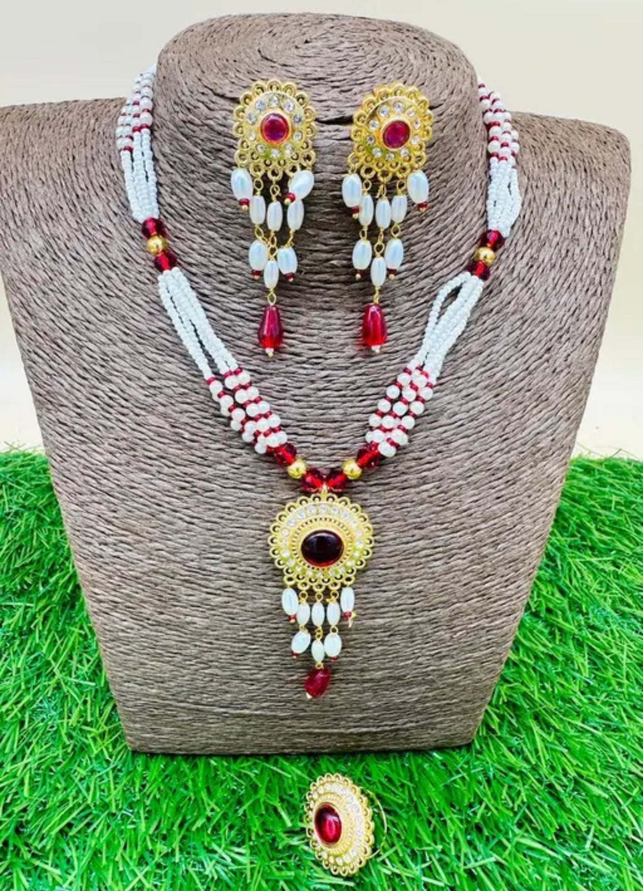 Jadau ring Pendant set